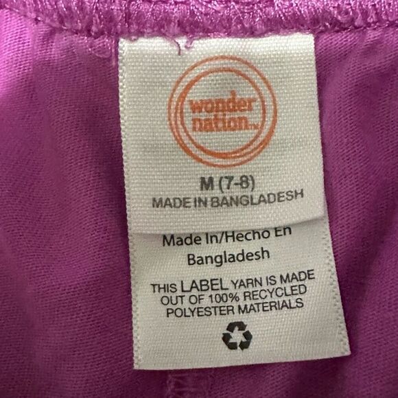 Carters/Wonder Nation Pajama Bottoms | Shorts & Fleece pants | Girls size M 7/8 - Picture 8 of 11